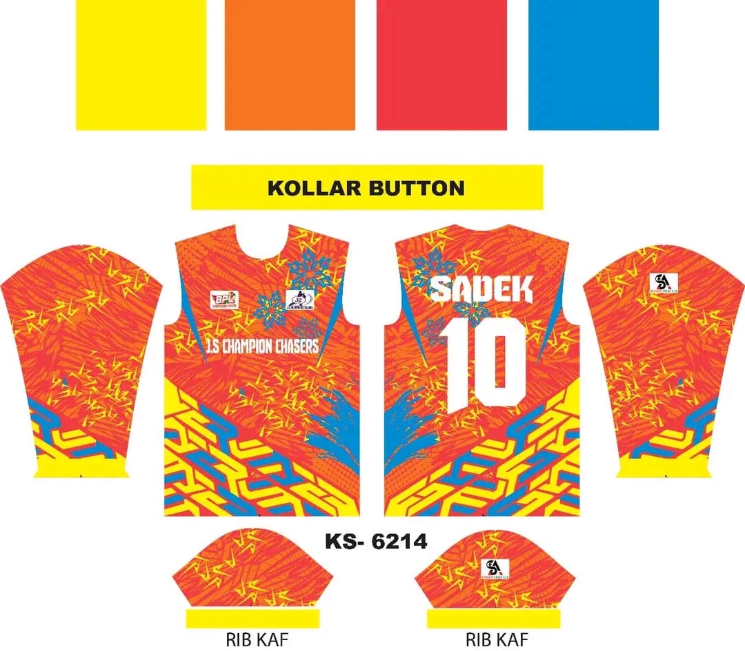 Yellow , Orange and Blue